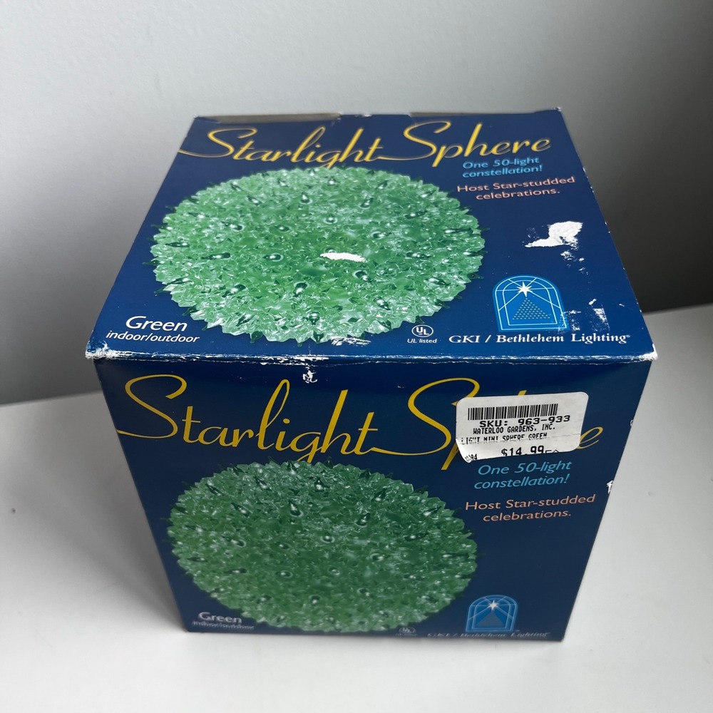 GKI Bethlehem Lighting Starlight Sphere 50 Light Green Indoor Outdoor 724604